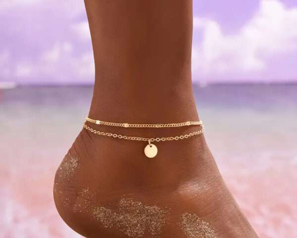 Bracelet de cheville double