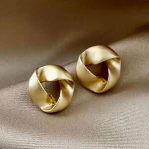 Boucles d'oreilles clou torsadé mat