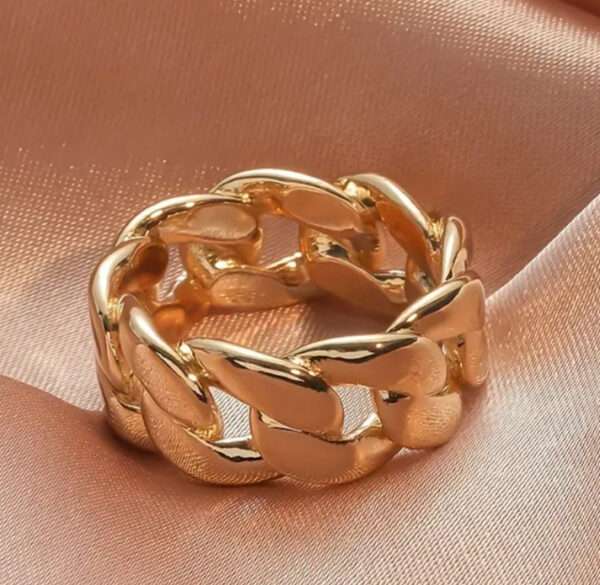 Bague maille gourmette