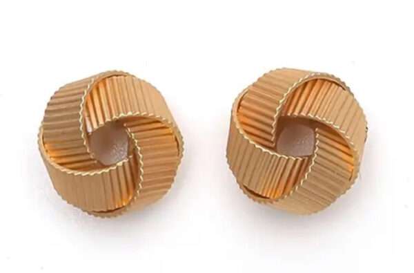 Boucles d'oreilles nœud strié