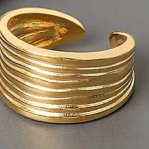 Bague large stries