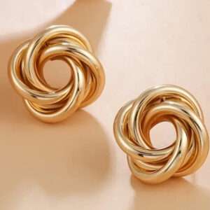 Boucles d'oreilles fleur torsadé