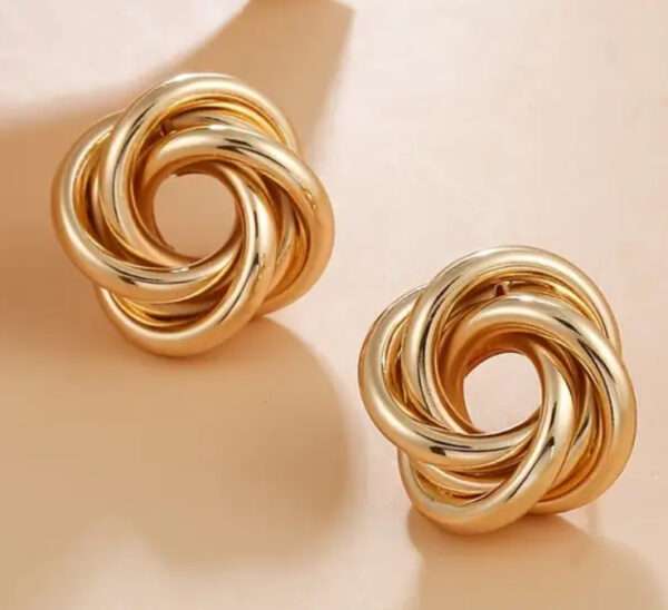 Boucles d'oreilles fleur torsadé