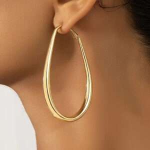 Boucles d'oreilles créole allongée