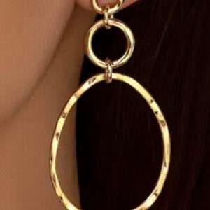 Boucles d'oreilles cercles irréguliers