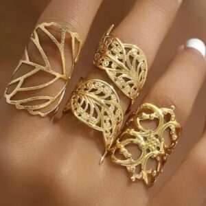 Bague feuille ajourée