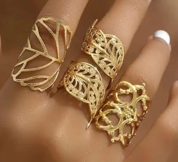 Bague feuille ajourée