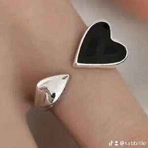 Bague double cœur ouvert