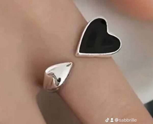 Bague double cœur ouvert