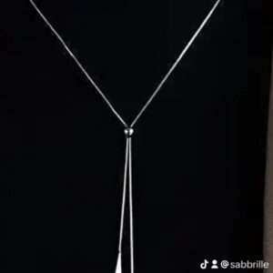 Collier plongeant double pendant