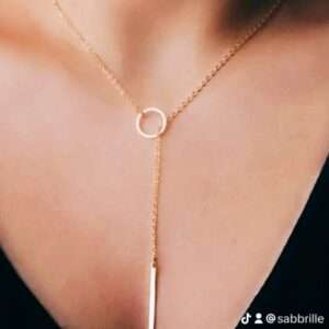 Collier plongeant passant rond