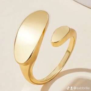 Bague double plat