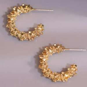 Boucles d'oreilles créoles crépitantes