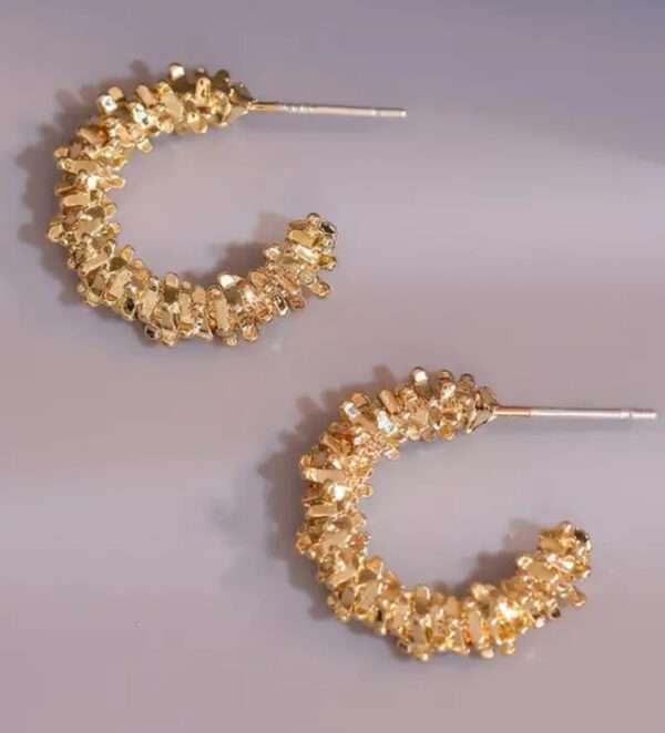 Boucles d'oreilles créoles crépitantes