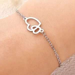 Bracelet double coeur