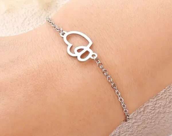 Bracelet double coeur
