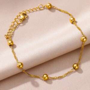 Bracelet de cheville tour boules