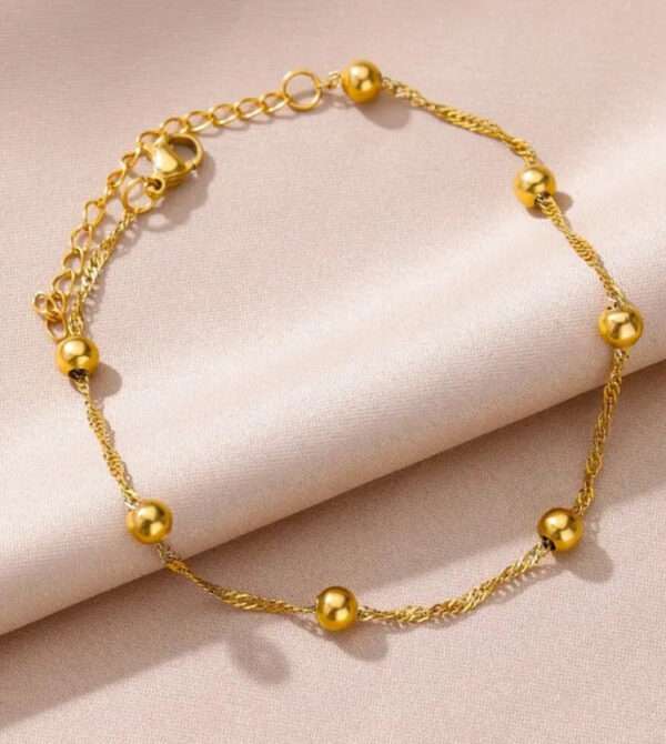 Bracelet de cheville tour boules