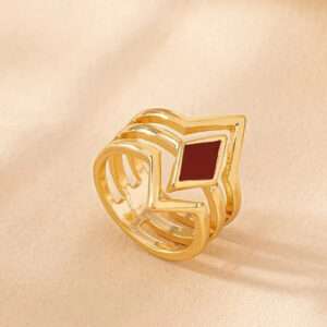 Bague losange rouge