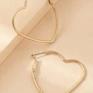 Boucles d'oreilles créoles grand cœur