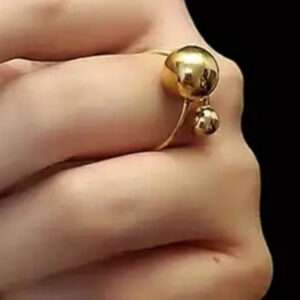 Bague 2boules ouverte