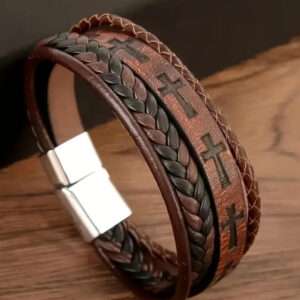 Bracelet croix creusées