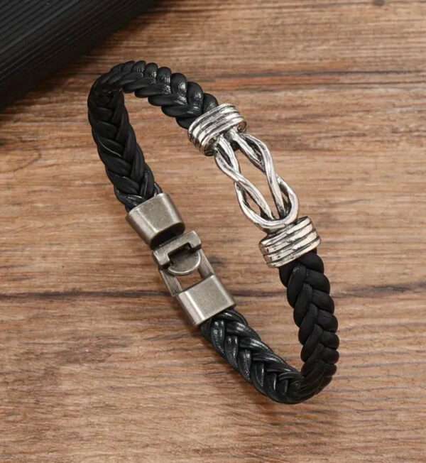 Bracelet fin tressé noeud