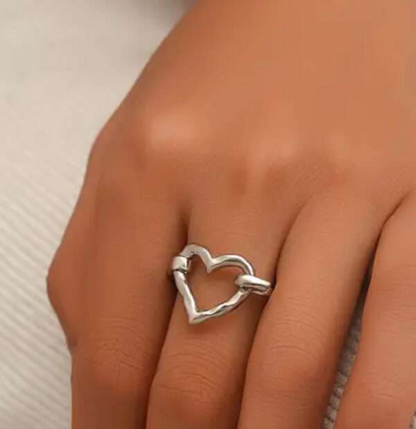 Bague coeur creux