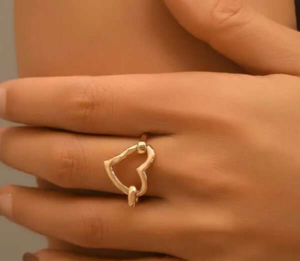 Bague coeur creux – Image 2