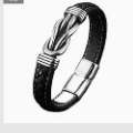 Bracelet large tressé noeud