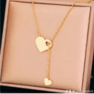 Collier double coeur