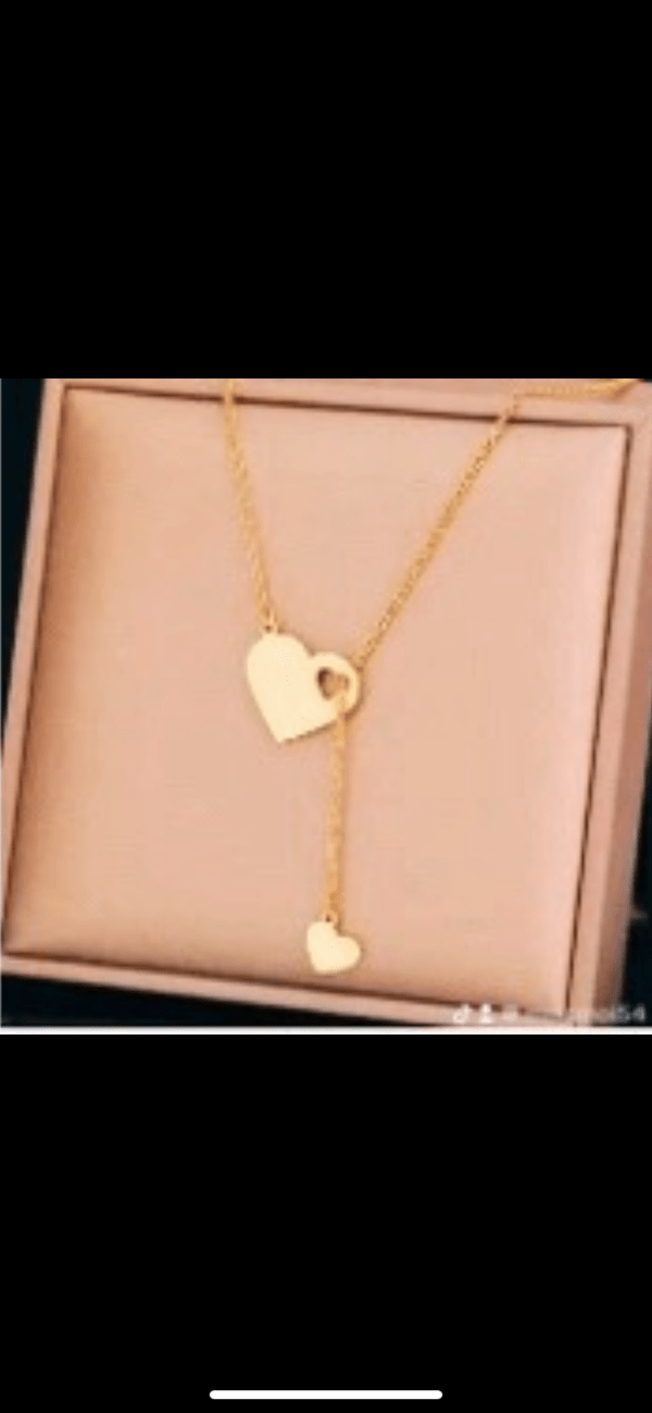 Collier double coeur