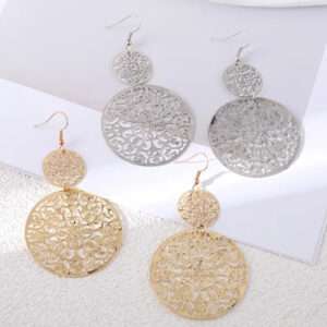 Boucles d'oreilles disques ajourés