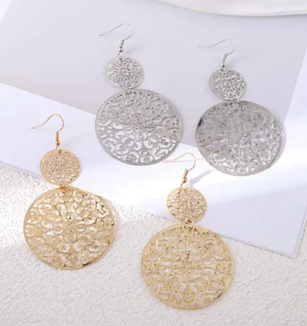 Boucles d'oreilles disques ajourés