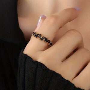 Bague zircon noir