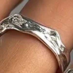 Bague fine martelée