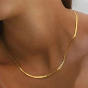 Collier maille plate fine