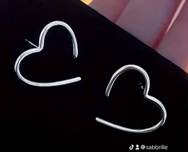 Boucles d'oreilles coeur irregulier – Image 2