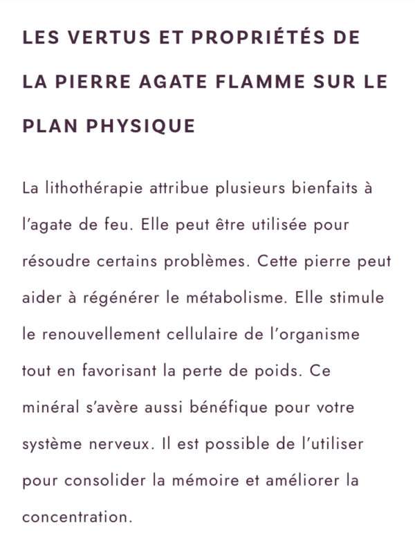 Bracelet en pierre de flamme – Image 3