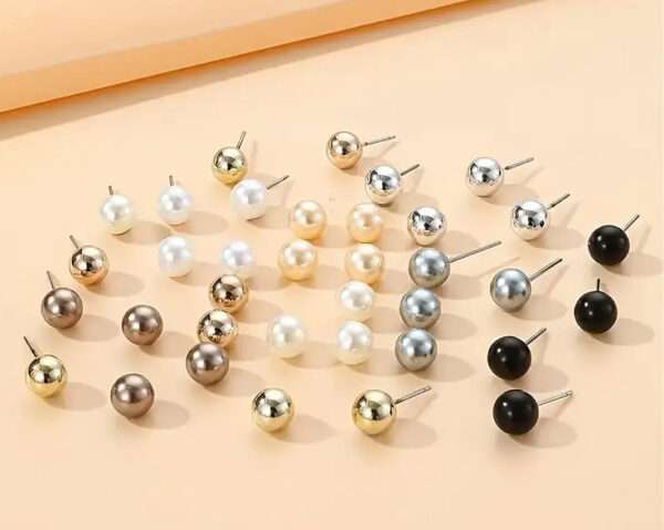 Boucle d 'oreilles petite boule – Image 2