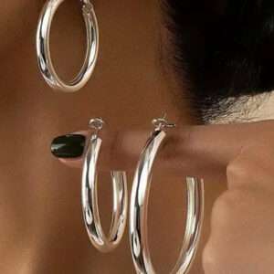 Boucles d'oreilles créoles fermées 4,5 cm