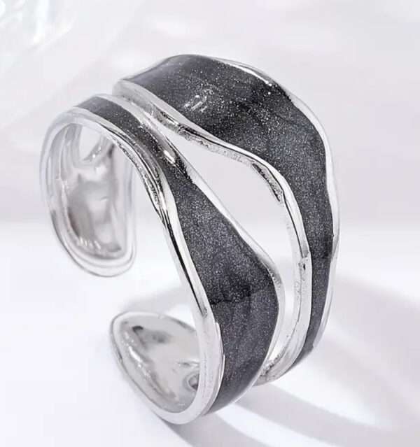 Bague émail coloré